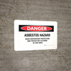 Danger - Asbestos Hazard/Wear Respiratory Protestation - Wall Sign Danger - Asbestos Hazard/Wear Respiratory Protestation - Wall Sign