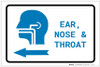 Ears, Nose, and Throat (ENT) Left Arrow with Icon Landscape v2 - Label