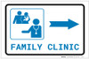 Family Health Clinic Right Arrow with Icon Landscape v2 - Label