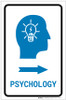 Psychology Right Arrow with Icon Portrait v2 - Label Psychology Right Arrow with Icon Portrait v2 - Label