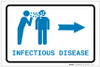 Infectious Disease Right Arrow with Icon Landscape v2 - Label