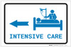Intensive Care Left Arrow with Icon Landscape v2 - Label