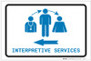 Interpretive Services Left Arrow with Icon Landscape v2 - Label