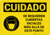 Caution: Face Coverings Required Beyond This Point Spanish with Icon Landscape - Wall Sign Caution: Face Coverings Required Beyond This Point Spanish with Icon Landscape - Wall Sign