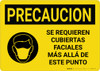 Caution: Face Coverings Required Beyond This Point Spanish with Icon Landscape - Wall Sign Caution: Face Coverings Required Beyond This Point Spanish with Icon Landscape - Wall Sign