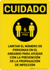 Caution: Limit Number Of Persons On Scaffold Spanish with Icon Portrait - Wall Sign Caution: Limit Number Of Persons On Scaffold Spanish with Icon Portrait - Wall Sign