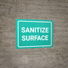 Sanitize Surface Landscape - Wall Sign Sanitize Surface Landscape - Wall Sign