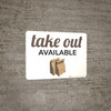 Take Out Available with Image Landscape - Wall Sign Take Out Available with Image Landscape - Wall Sign