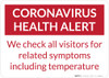 Coronavirus Health Alert Landscape - Wall Sign Coronavirus Health Alert Landscape - Wall Sign
