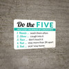 Do The Five Help Stop The Spread Of COVID-19 with Icon Portrait - Wall Sign Do The Five Help Stop The Spread Of COVID-19 with Icon Portrait - Wall Sign