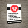 Stop: Do The Five COVID-19 with Icon Portrait - Wall Sign