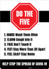 Stop: Do The Five COVID-19 with Icon Portrait - Wall Sign