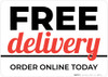 Free Delivery Order Online Today Landscape - Wall Sign Free Delivery Order Online Today Landscape - Wall Sign