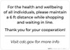 Please Maintain 6 Ft Apart While Shopping Thank You Landscape - Wall Sign