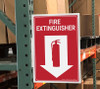 Fire Extinguisher (Arrow Down) - Rack Mounted Sign