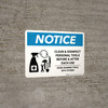 Notice: Clean Disinfect Personal Tools Avoid Sharing with Icon Landscape - Wall Sign