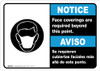 Notice: Face Coverings Required Beyond This Point Bilingual Spanish with Icon Landscape - Wall Sign Notice: Face Coverings Required Beyond This Point Bilingual Spanish with Icon Landscape - Wall Sign