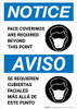Notice: Face Coverings Required Beyond This Point Bilingual Spanish with Icon Portrait - Wall Sign Notice: Face Coverings Required Beyond This Point Bilingual Spanish with Icon Portrait - Wall Sign