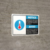 Notice: Temperature Check Station Employees Required Bilingual Spanish with Icon Landscape - Wall Sign Notice: Temperature Check Station Employees Required Bilingual Spanish with Icon Landscape - Wall Sign