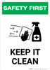 Safety First: Keep It Clean with Icon Portrait - Wall Sign Safety First: Keep It Clean with Icon Portrait - Wall Sign