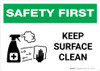 Safety First: Keep Surface Clean with Icon Landscape - Wall Sign