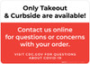 Only Takeout & Curbside Are Available Landscape - Wall Sign