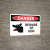 Danger - Beware of Dog - Wall Sign Danger - Beware of Dog - Wall Sign