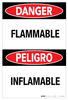 Danger - Flammable Bilingual (Spanish) - Wall Sign Danger - Flammable Bilingual (Spanish) - Wall Sign