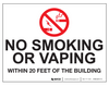 No Smoking/Vaping Within 20 Feet - Wall Sign No Smoking/Vaping Within 20 Feet - Wall Sign