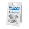 Notice: Social Distancing Limited Customers Authorized with Icon Portrait - A-Frame Sign Notice: Social Distancing Limited Customers Authorized with Icon Portrait - A-Frame Sign
