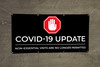 COVID-19 Warning Curbside & Take Out Only - Banner