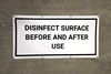 Disinfect Surface Before Use - Banner