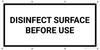 Disinfect Surface Before Use - Banner
