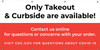 Only Takeout & Curbside Are Available - Banner Only Takeout & Curbside Are Available - Banner