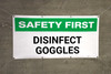 Safety First Disinfect PPE - Banner