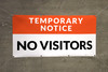Visitors Are Not Permitted with Icon - Banner