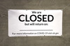 We Are Closed Following Shelter In Place Regulations - Banner