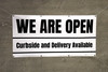 We Are Open Pease Wait Behind Line - Banner