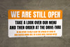 We Are Still Open - Banner