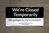 We're Open Our Seated Dining Is Closed Take Out Delivery Only - Banner We're Open Our Seated Dining Is Closed Take Out Delivery Only - Banner