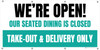 We're Open Take Out And Delivery Only Portrait - Banner We're Open Take Out And Delivery Only Portrait - Banner