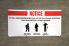 Notice: Please Be Prepared For Temperature Check - Banner
