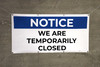Notice: We Have Temporary New Hours COVID-19 - Banner