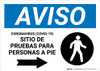 Notice: Coronavirus Testing Site Walk Up Testing Right Spanish with Icon Landscape - Wall Sign Notice: Coronavirus Testing Site Walk Up Testing Right Spanish with Icon Landscape - Wall Sign