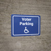 Accessible Voter Parking with ADA Icon Landscape - Wall Sign Accessible Voter Parking with ADA Icon Landscape - Wall Sign
