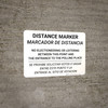 Poll Distance Marker Bilingual Spanish Landscape - Wall Sign