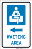 Waiting Area Left Arrow with Icon Portrait v2 - Label
