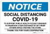 Notice: Social Distancing COVID-19 To Support Public Health Maintain Safe Distance Landscape - Label Notice: Social Distancing COVID-19 To Support Public Health Maintain Safe Distance Landscape - Label