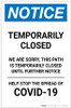 Notice: Temporarily Closed - Path Closed Until Further Notice Portrait - Label Notice: Temporarily Closed - Path Closed Until Further Notice Portrait - Label