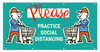 Please Practice Social Distancing with Emoji Shopper - Banner